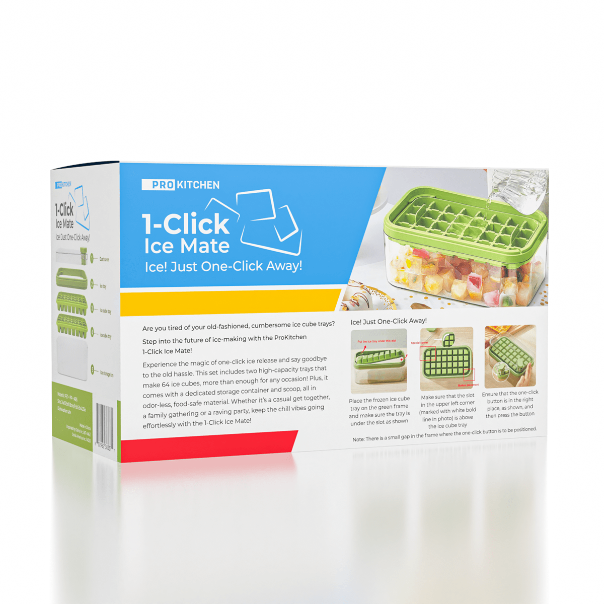ProKitchen 1-Click Ice Mate: Ice Cube Mold Tray Simple ProKitchen 
