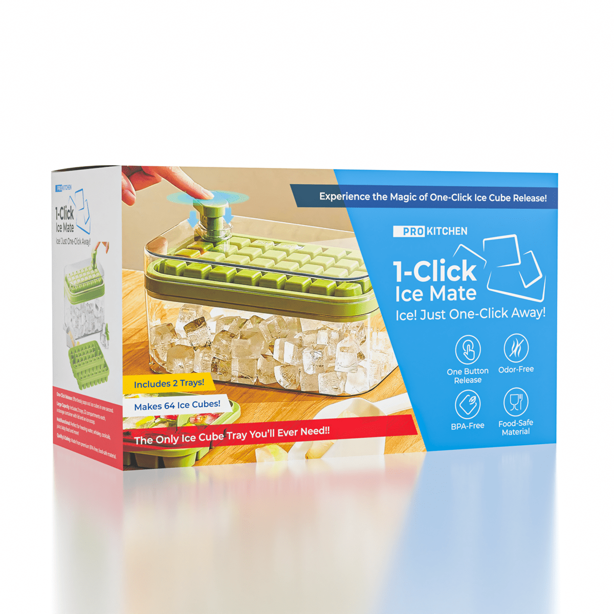 ProKitchen 1-Click Ice Mate: Ice Cube Mold Tray Simple ProKitchen 