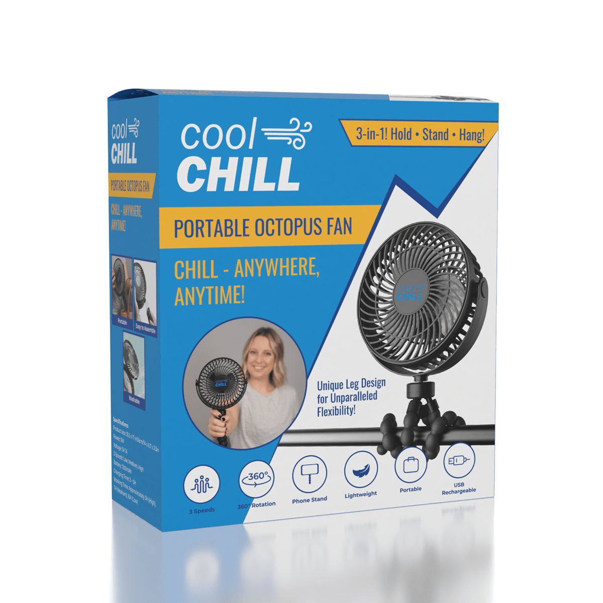 Cool Chill: Portable Octopus Fan Simple Cool Chill 