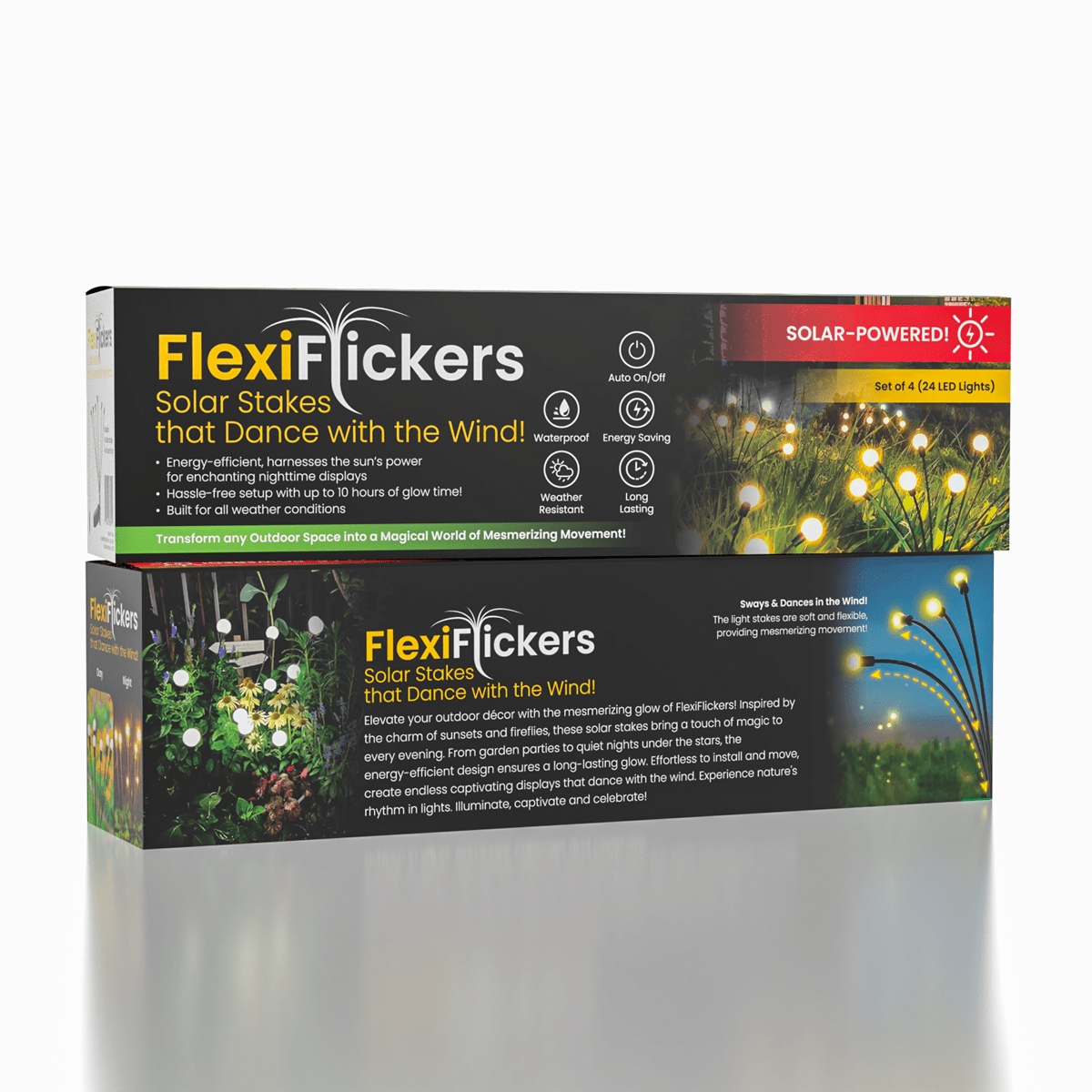 Flexi Flickers : Wind Dance Solar Light - 4pack Simple Exclusive 