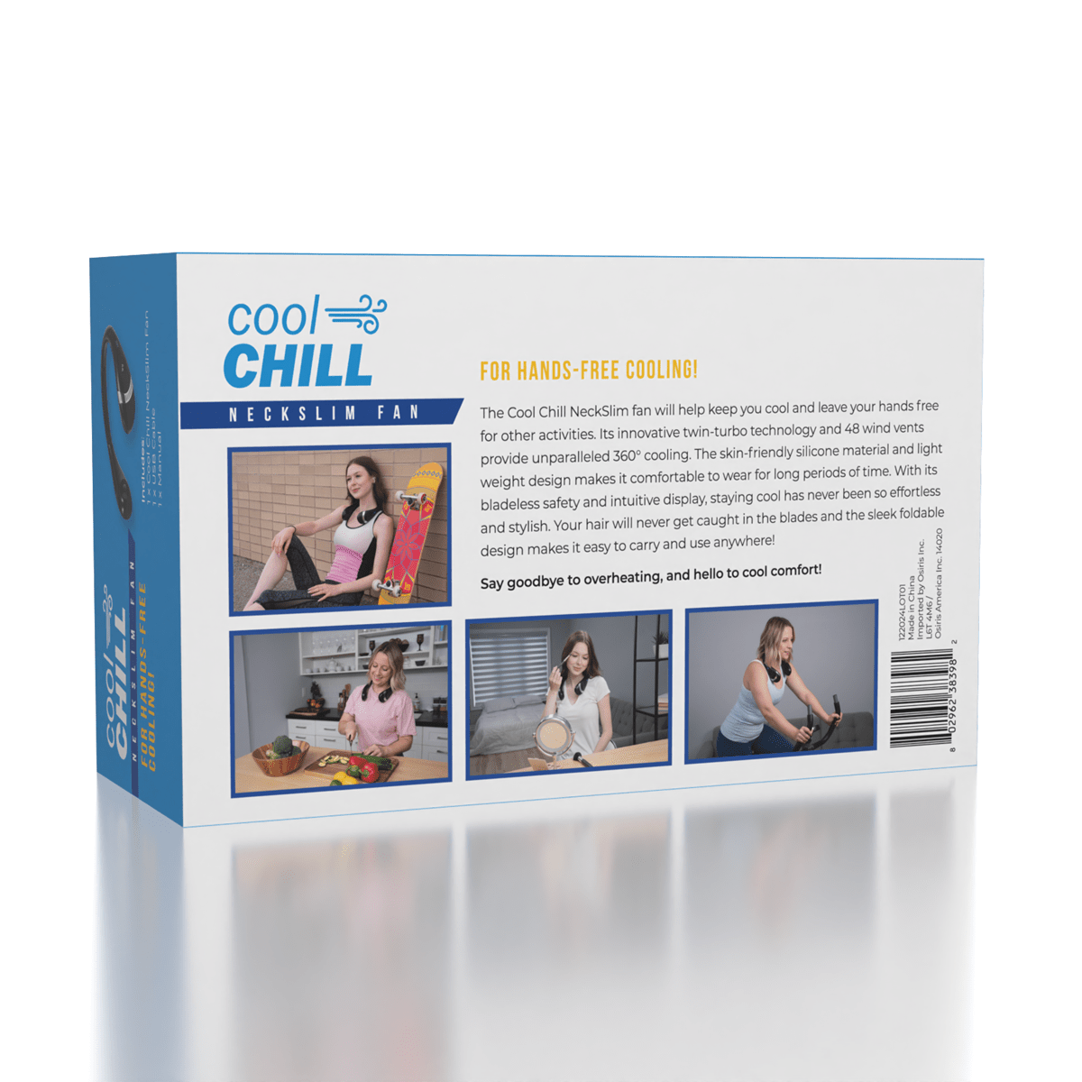 Cool Chill: Foldable NeckSlim Fan With Digital Display (Multiple Colors) Simple Cool Chill 