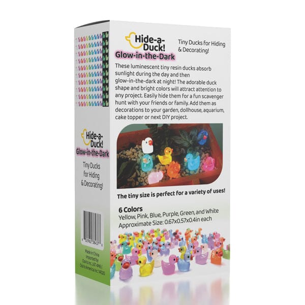 Hide-A-Duck Tiny Glow-In-The-Dark Duck Charms (100pc) Simple Showcase 