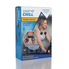 Cool Chill Foldable Neck Fan Blue Simple Cool Chill 