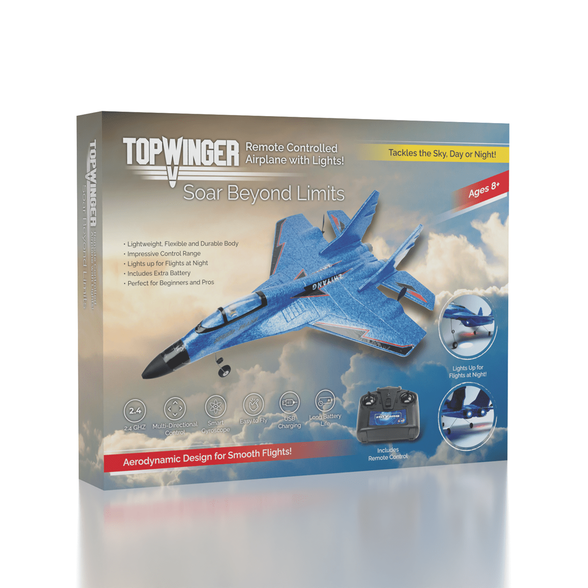 Topwinger: 2.4G Remote Control Fighter Jet with Extra Battery Simple Topwinger 