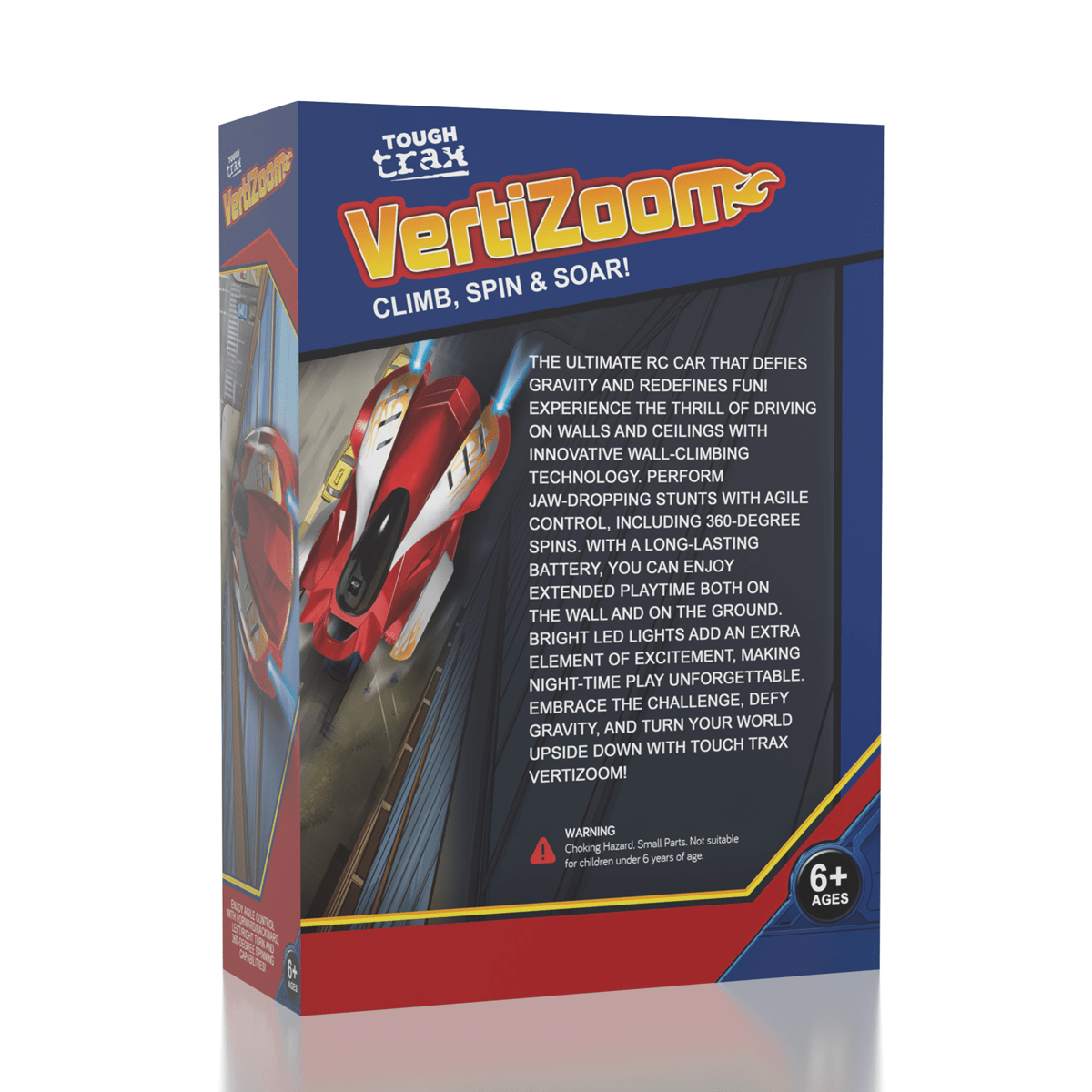 Tough Trax VertiZoom Wall Climbing RC Stunt Car Simple Tough Trax 