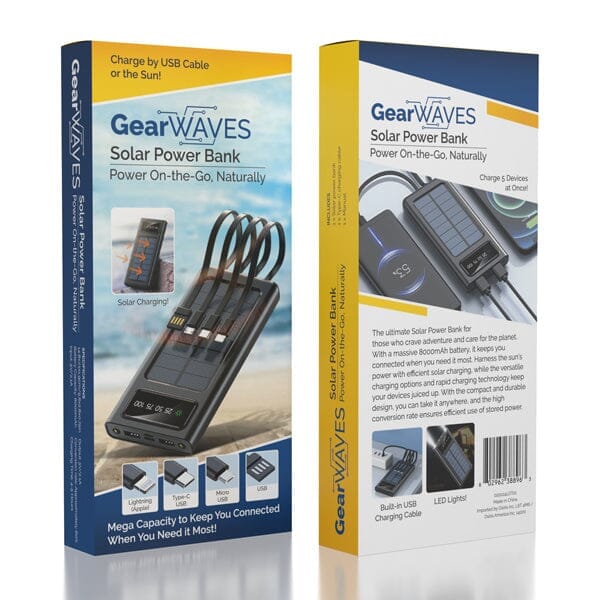 GearWaves: Solar Power Bank Charger Simple Showcase 