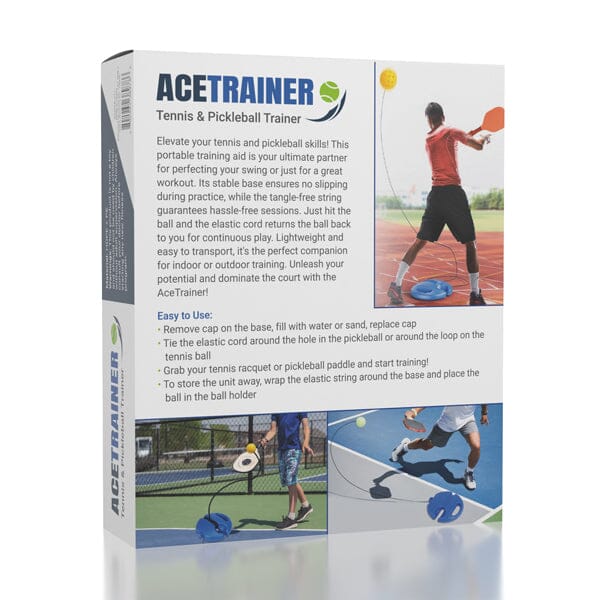 AceTrainer: Pickleball & Tennis Trainer Set w/ Water Baseboard For Rebound Practice Preorder Showcase 