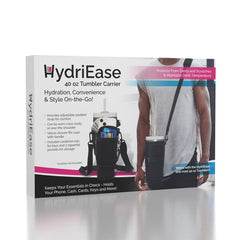 HydriEase Carry Bag Holder w/ Strap & Pockets for 40oz Tumbler Cup Simple Showcase 