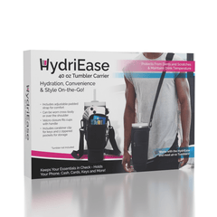 HydriEase Carry Bag Holder w/ Strap & Pockets for 40oz Tumbler Cup Simple Exclusive 