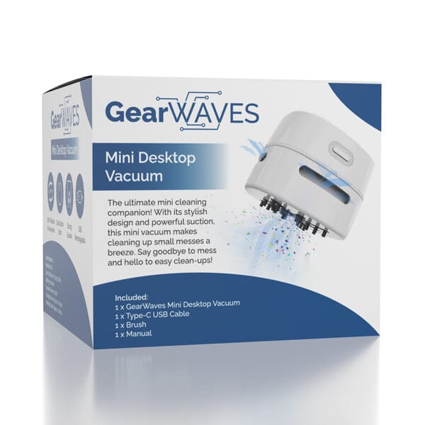 GearWaves: Mini Cube Desktop Vacuum Cleaner Simple Showcase 