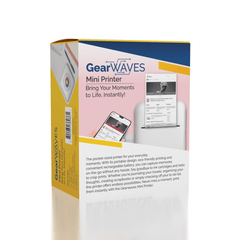 GearWaves: Mini Portable Inkless Thermal Printer For Phone Photos Simple GearWaves 