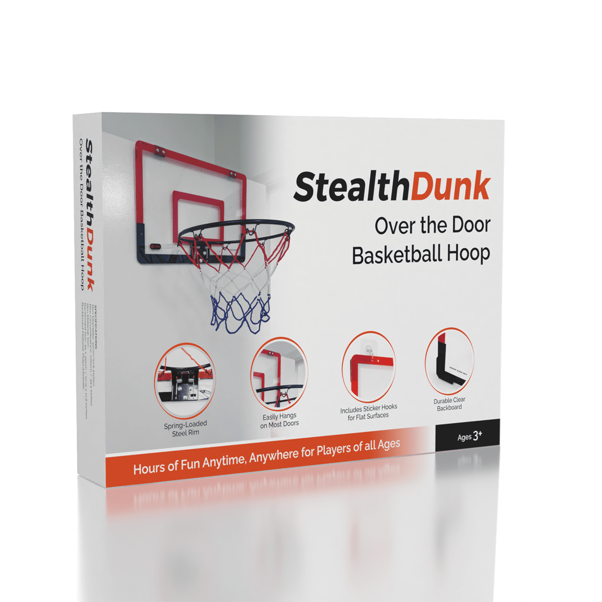 StealthDunk Silent Basketball Indoor Hoop with Clear Backboard Simple Exclusive 