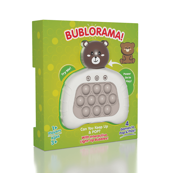 Bublorama! Electronic Bubble Popping Fidget Game - New Characters Simple Showcase 