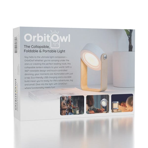 OrbitOwl: The 4-in-1 Collapsable Handheld Lantern Foldable Table Lamp Simple Showcase 