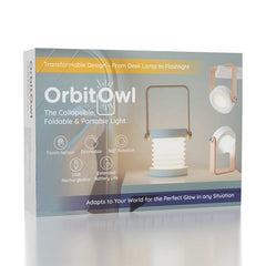 OrbitOwl: The 4-in-1 Collapsable Handheld Lantern Foldable Table Lamp Simple Showcase 