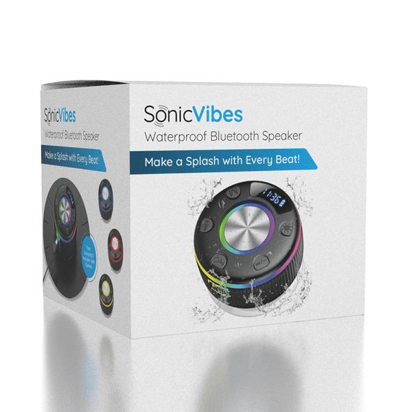 SonicVibes: Waterproof Bluetooth Speaker Simple Showcase 