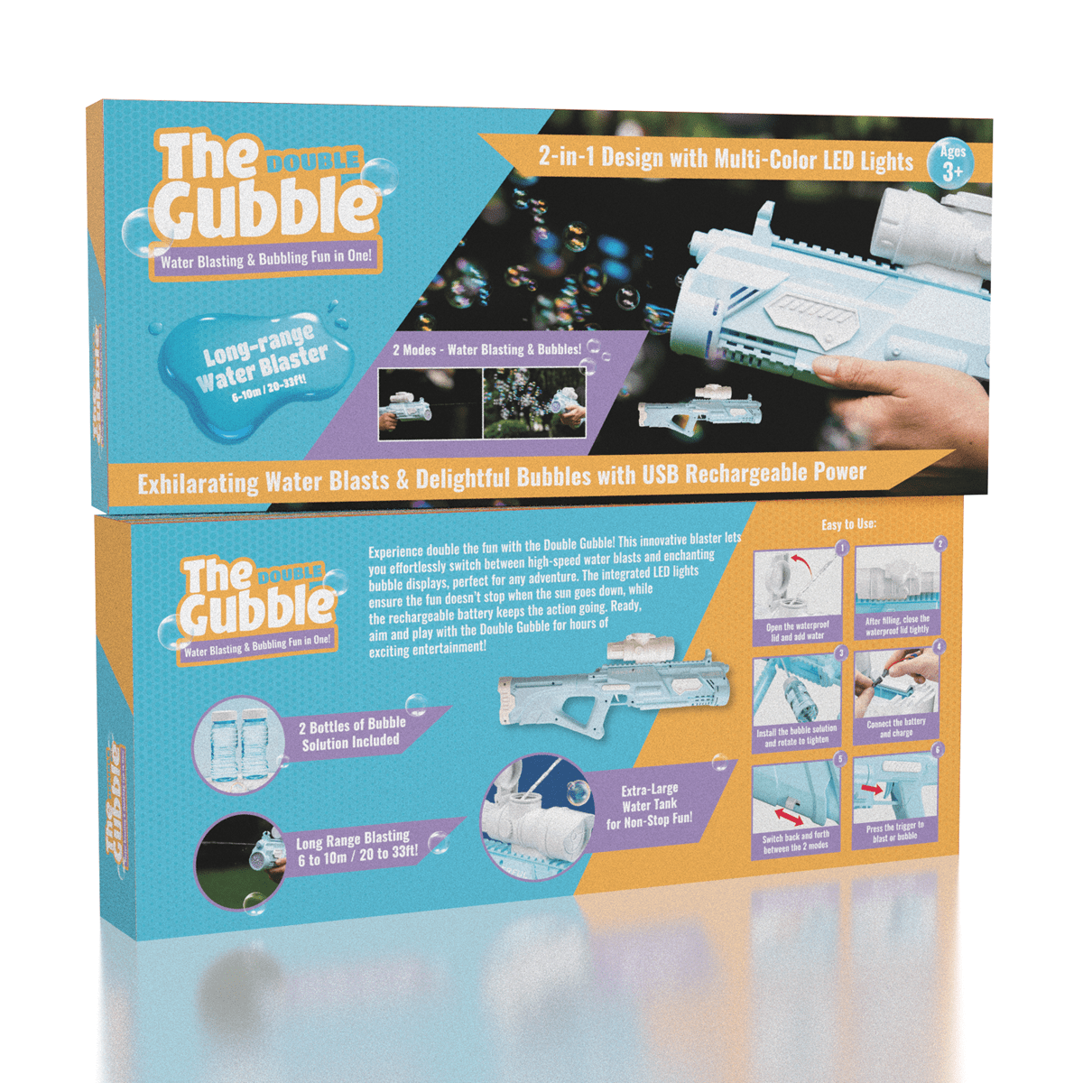 The Gubble 2-in-1 Water & Bubble Blaster Simple Exclusive 