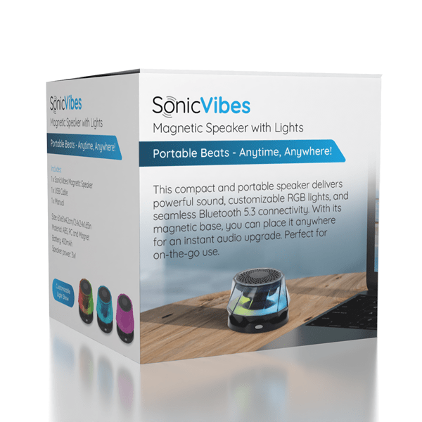 Sonic Vibes: Portable Magnetic Speaker with RGB Lights Preorder Showcase 