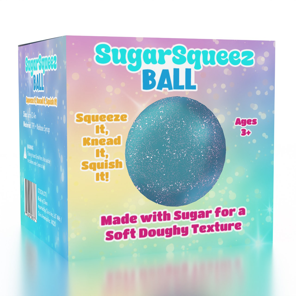 SugarSqueez Squishy Fidget Sugar Stress Ball (1pc) Assorted Colors
