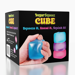 SugarSqueez Cube Original Size Squishy Fidget Sugar Stress Ball (1pc) Color Ships Assorted