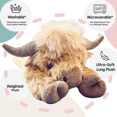 Novelty Plush – Highland Cow Weighted Plush - 11" Simple Exclusive 