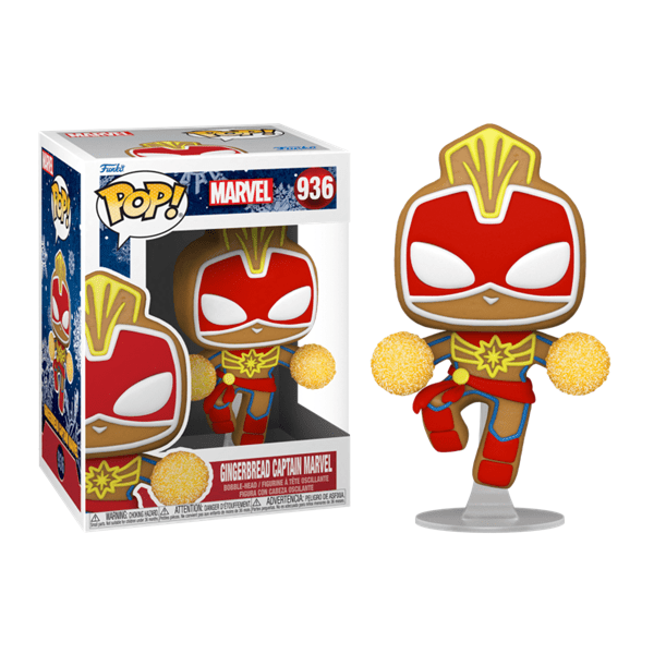 Funko Pop! Marvel: Holiday - Captain Marvel Gingerbread Simple Funko 