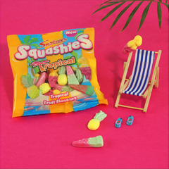 Swizzels Squashies Tropical Fruit Flavours - 100g Imported From England