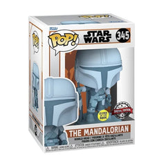 Funko Pop! Star Wars: The Mandalorian Hologram Glow Figure Simple Funko 