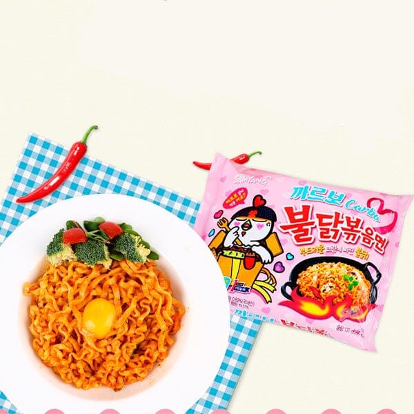 Samyang Buldak Hot Chicken Ramen Noodles Carbo Flavor (5pk) Simple Showcase 