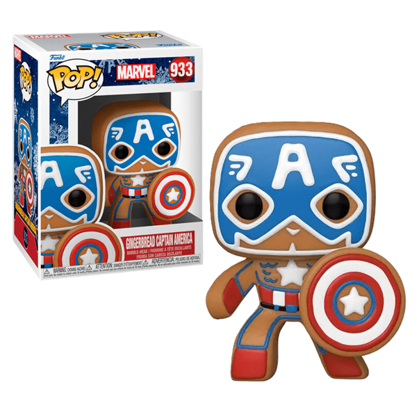 Funko Pop! Marvel: Holiday - Gingerbread Captain America Simple Funko 