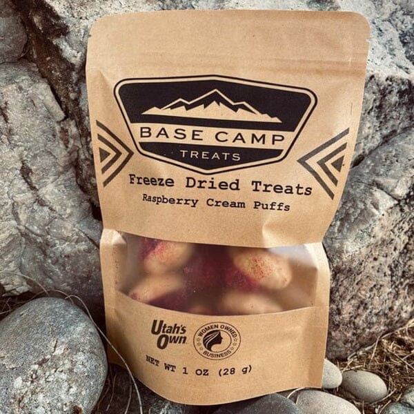 Base Camp Treats: Freeze Dried Raspberry Cream Puffs (28g) Simple Showcase 