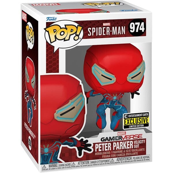 Funko POP! Games: Spider-Man 2 - Peter Parker in Velocity Suit Simple Showcase 