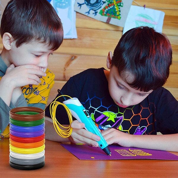 Delux Doodle 3D Pen Filament Refills (10 Colors) Simple Showcase 