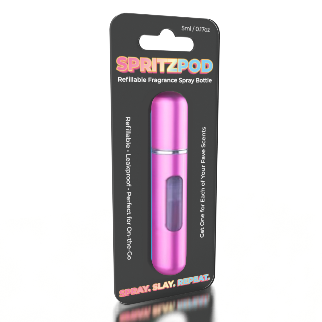 SpritzPod Portable Refillable Fragrance Atomizer 5mL Capacity (Assorted Colors)