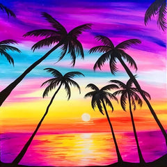 Studio Diamond Painting Full Coverage "Tropical Sunset" (40cm x 40cm) Simple Studio Art 