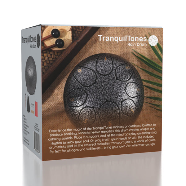 TranquilTones 6" Garden Rain Drum in Matte Black