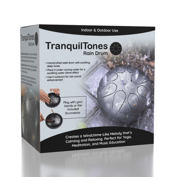 TranquilTones 6" Garden Rain Drum in Matte Black