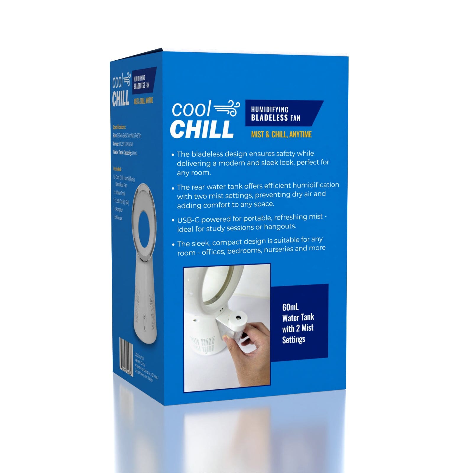 Cool Chill: Bladeless Humidifying Fan Simple Cool Chill 