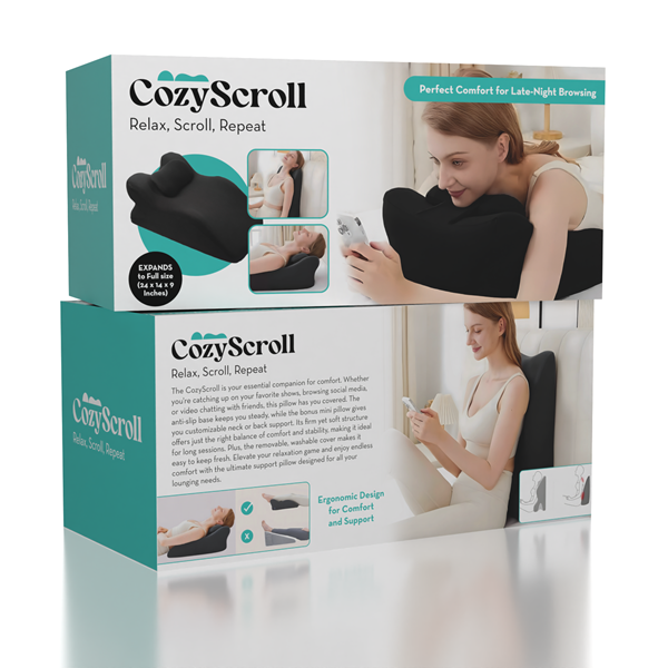 CozyScroll Phone Support Pillow