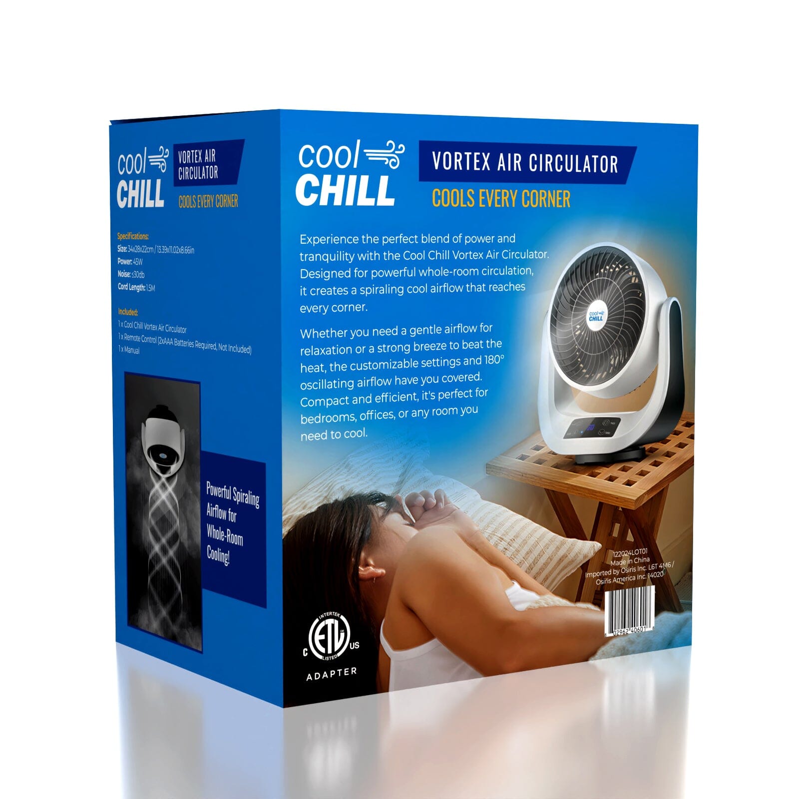 Cool Chill Vortex Air Circulation Fan Simple Cool Chill 