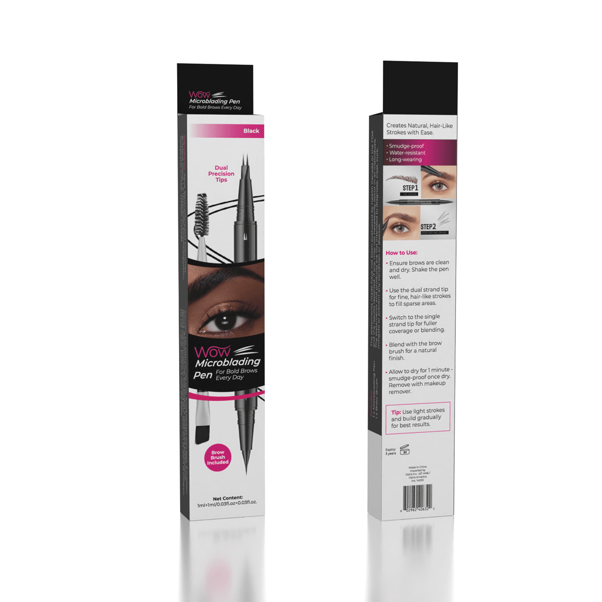WOW Microblading Dual-Tip Eyebrow Pen (Multiple Colors) Simple WOW Beauty 