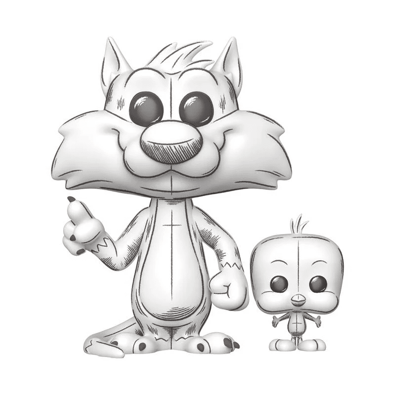 Funko Pop! Anime: Looney Tunes – Sketched Sylvester and Tweety Figure Simple Funko 