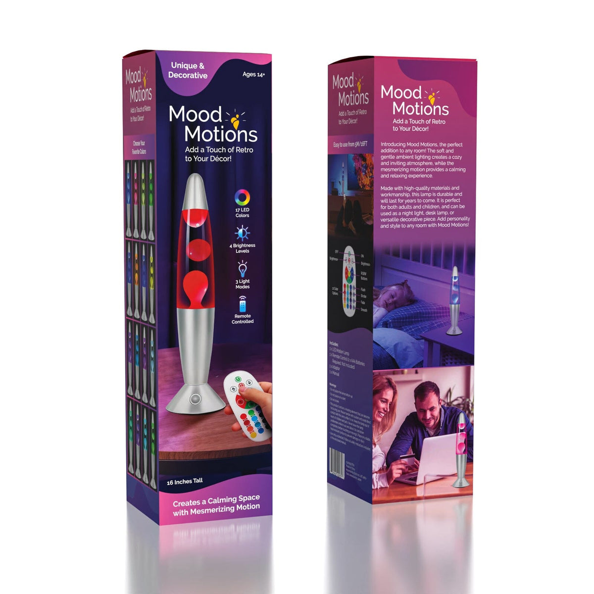 Mood Motions 16" LED Color-Changing Motion Luminous Lamp Simple Exclusive 