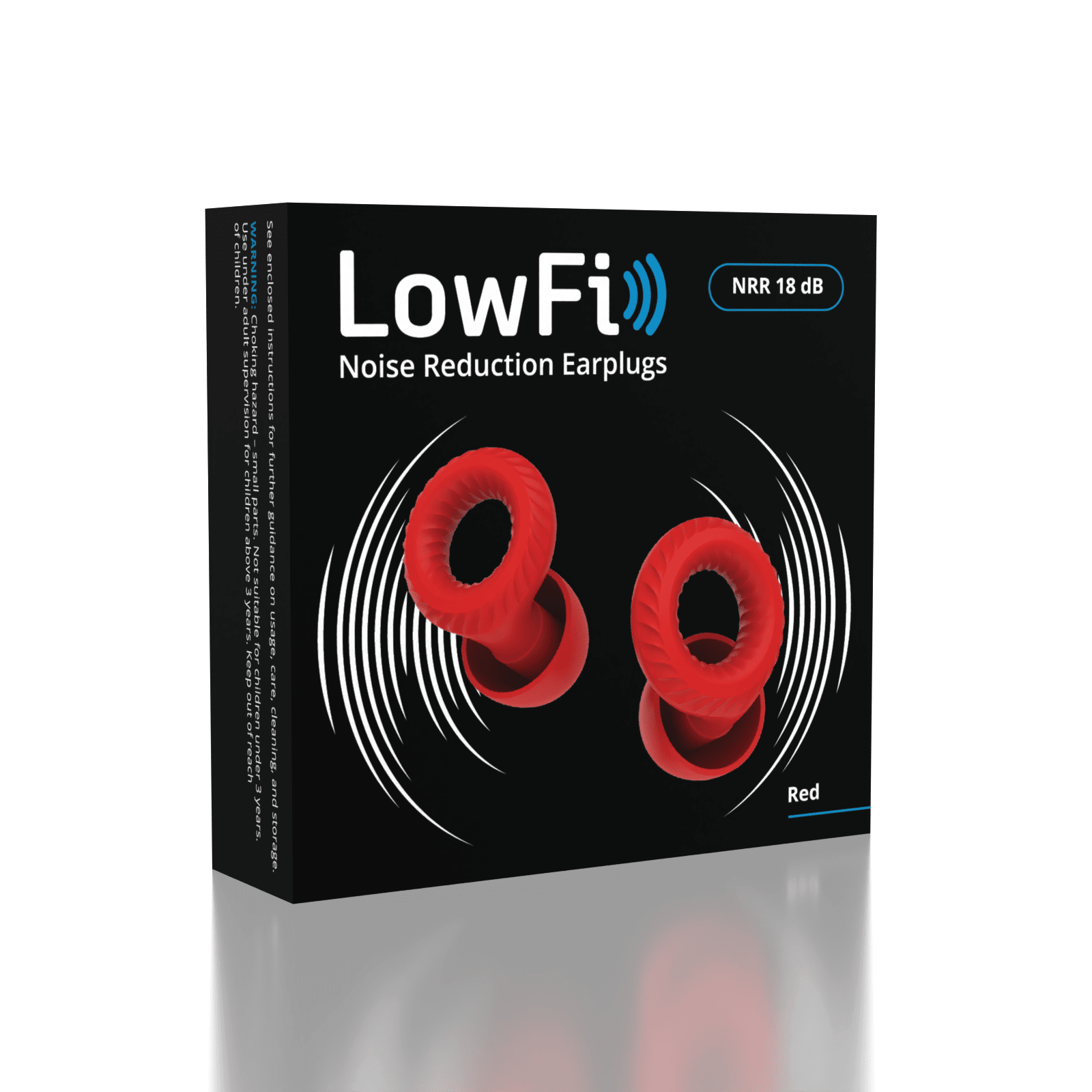 LowFi Silicone Noise Reduction Earplugs (Color Ships Assorted) Includes 3 Ear Tips Sizes Simple Exclusive 