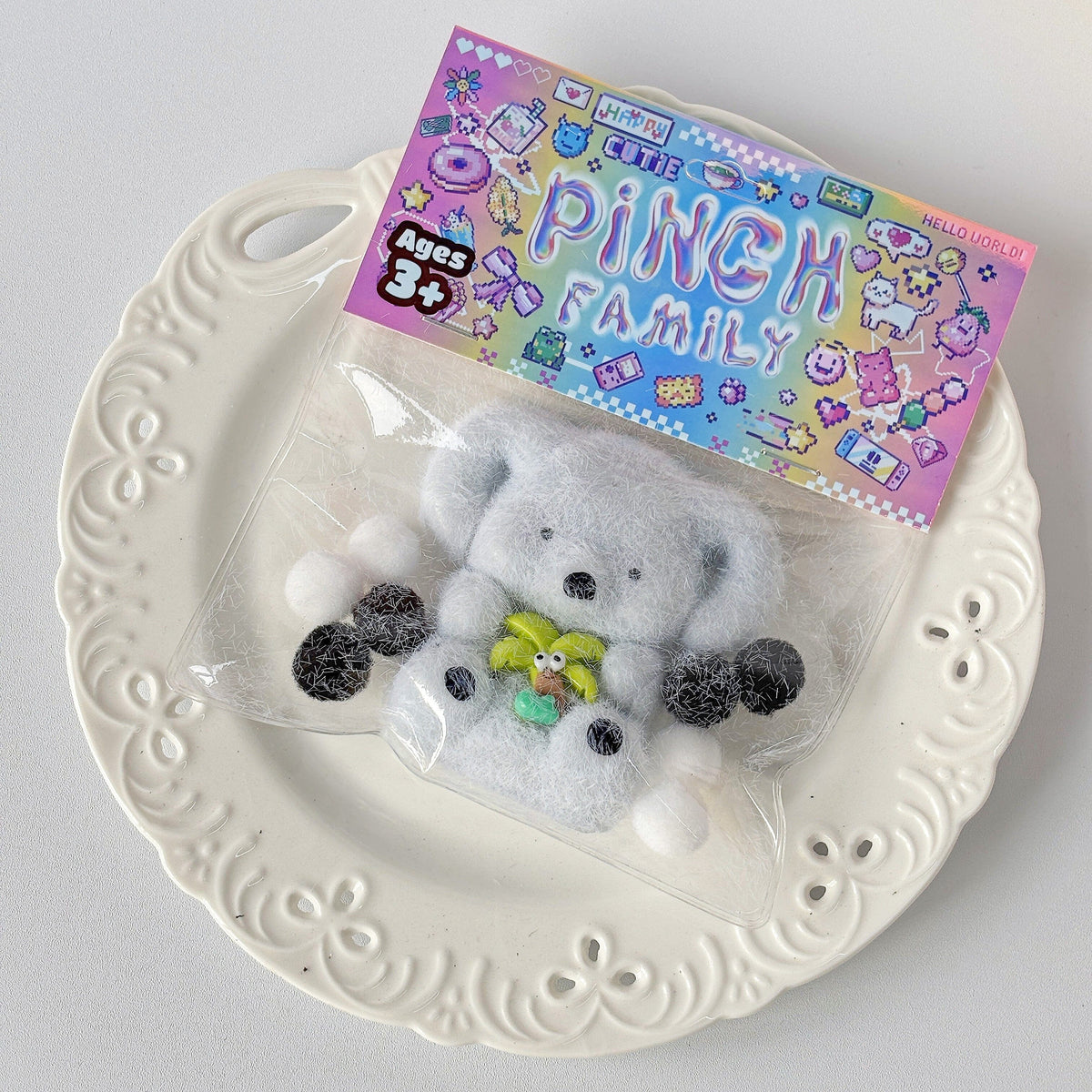 Pinch Family: Animals Taba Super Squishy Fidget Toys (1pc) Multiple Styles Simple Pinch Family Fuzzy Koala 
