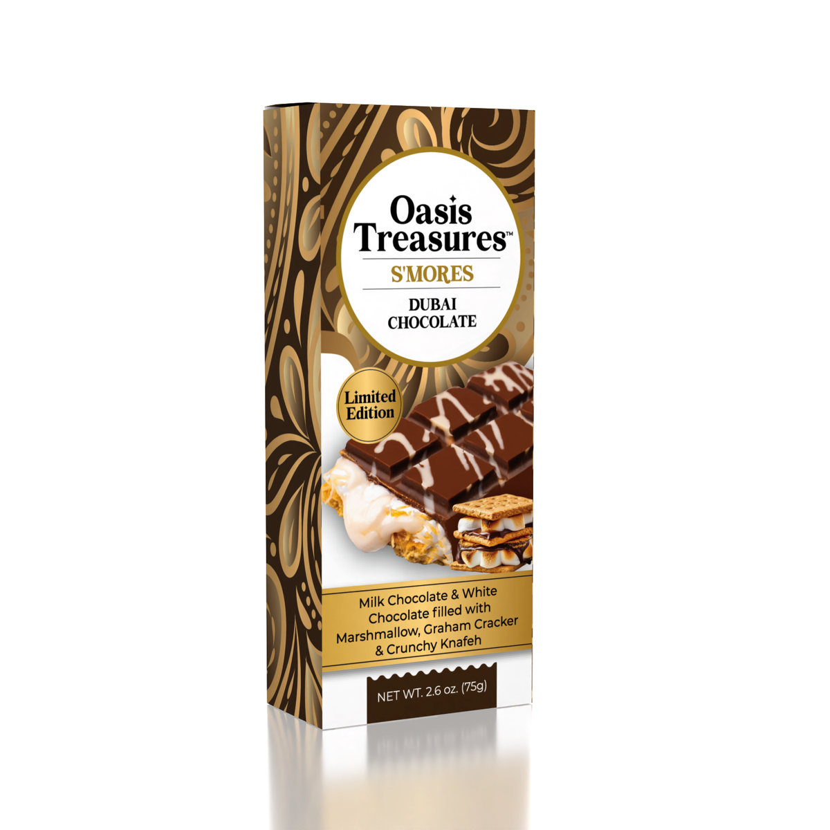 Dubai Chocolate Bar Limited Edition S'mores by Oasis Treasures (75g)