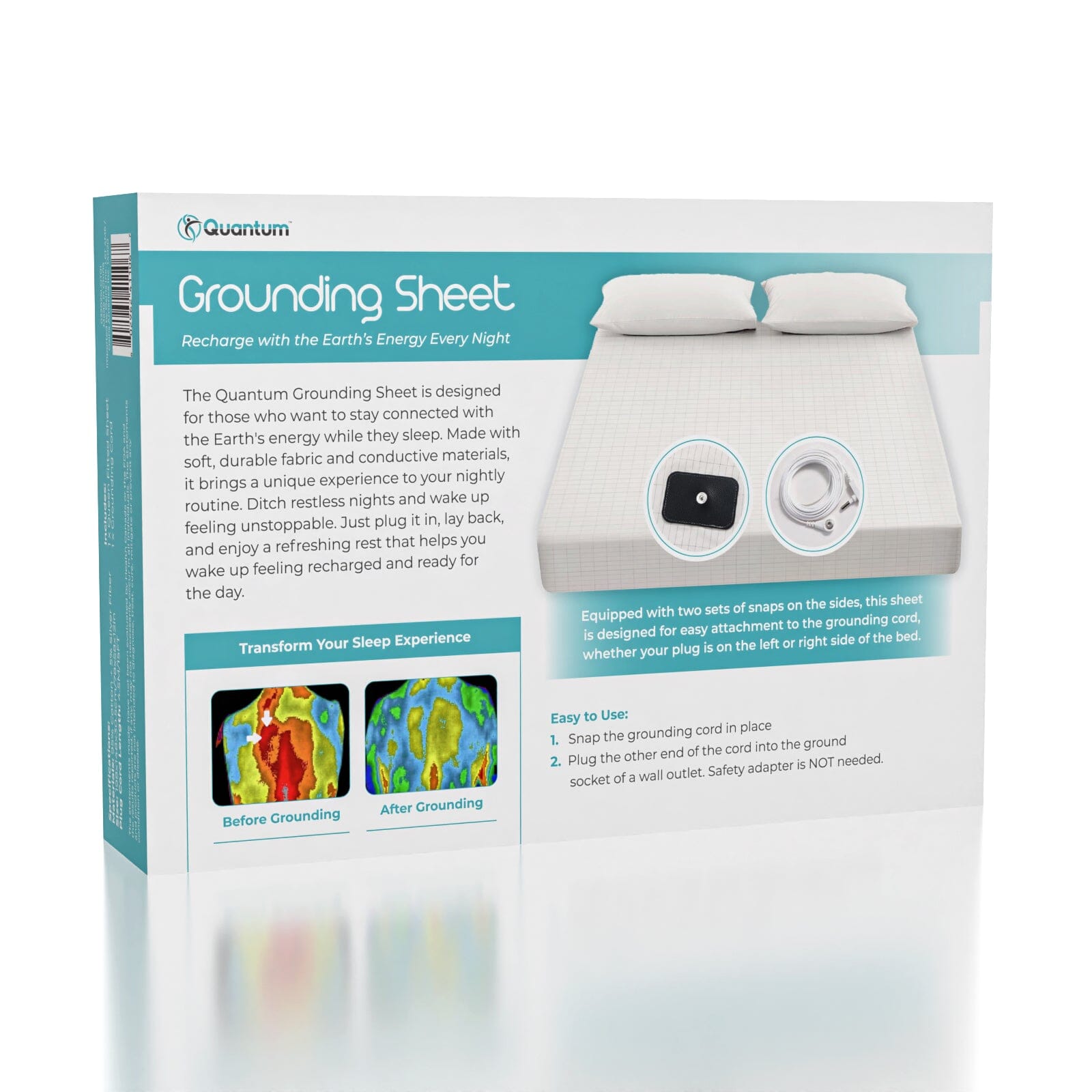 Quantum Grounding Sheet Cotton Queen Size Fitted Bed Sheet Simple Quantum 