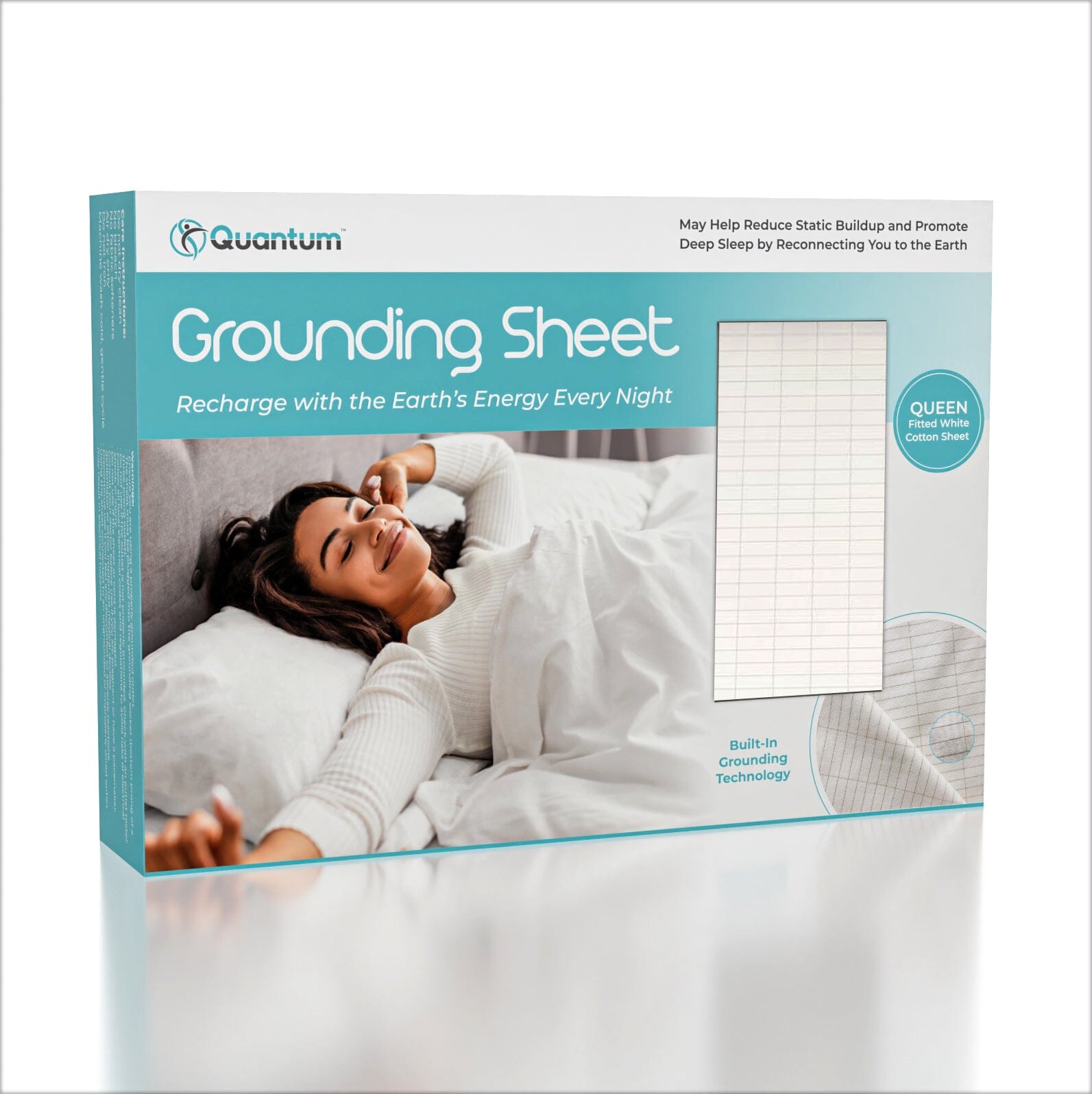 Quantum Grounding Sheet Cotton Queen Size Fitted Bed Sheet Simple Quantum 