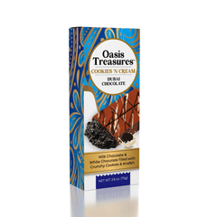 Dubai Chocolate Bar Cookies 'N Cream by Oasis Treasures (75g) Simple Oasis Treasures 