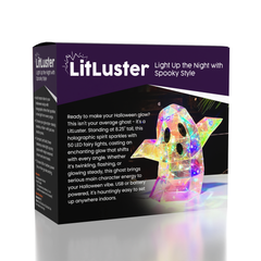 LitLuster LED Holographic Halloween Ghost Decor Lamp (1pc) Battery or USB
